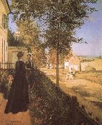Camille Pissarro The road from versailles at Louveciennes France oil painting artist